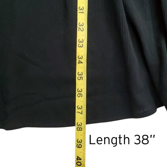 Torrid NWT Mini Gauze Cold Shoulder Trapeze Dress Black  Size L (0) - Picture 14 of 16